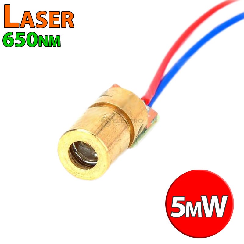 Diodo Laser 650nm 5mW 6mm