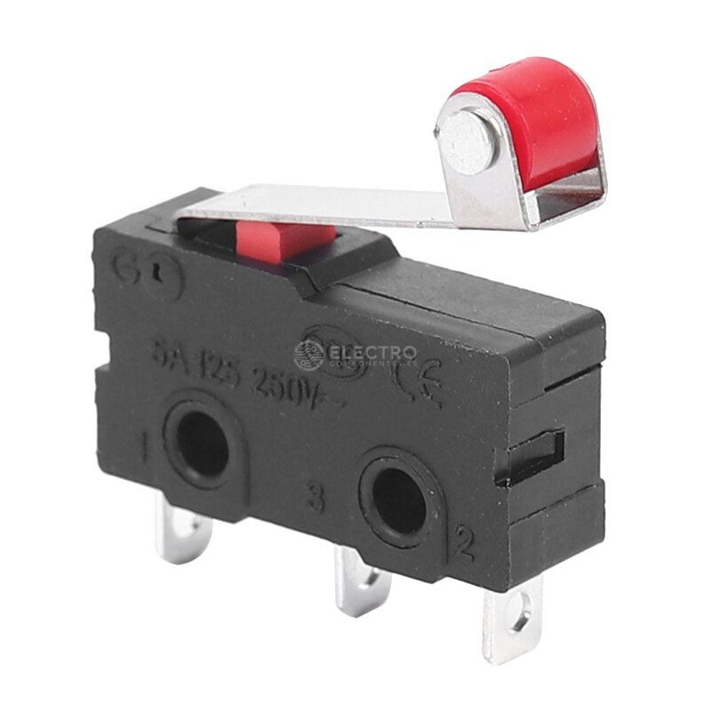 Micro Switch Rueda Final de Carrera con rueda 5A 220v endstop microswitch