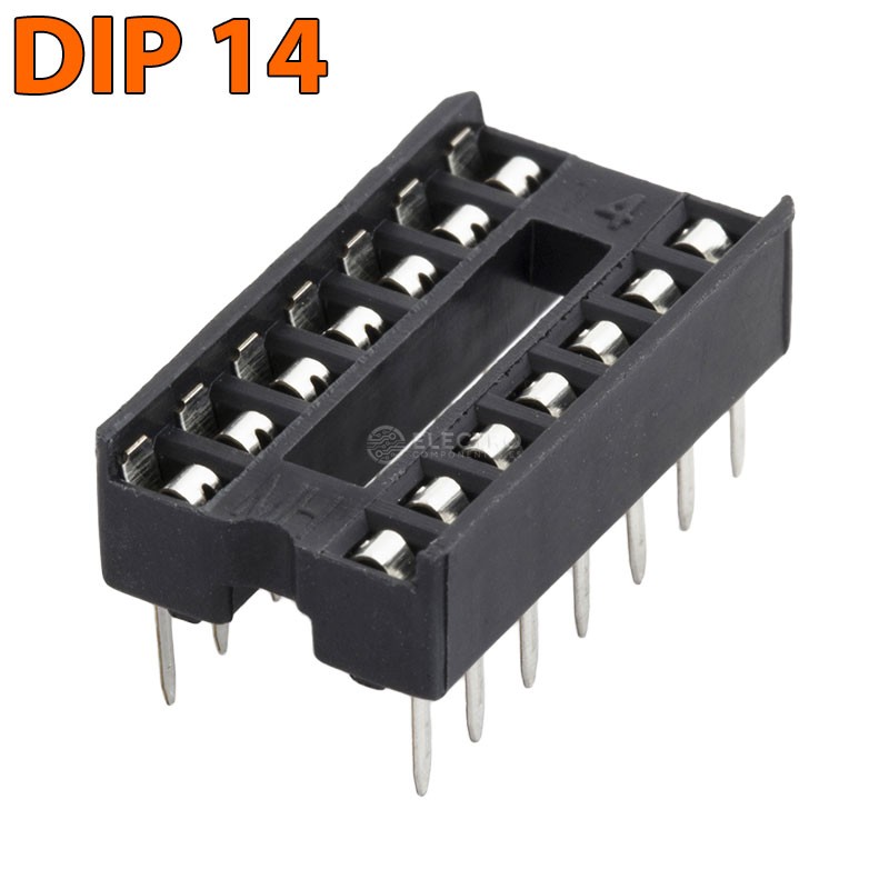 10PC 14P IC chip de montaje Asiento 14PIN IC Zócalo IC ranura de zócalo DIP-14 