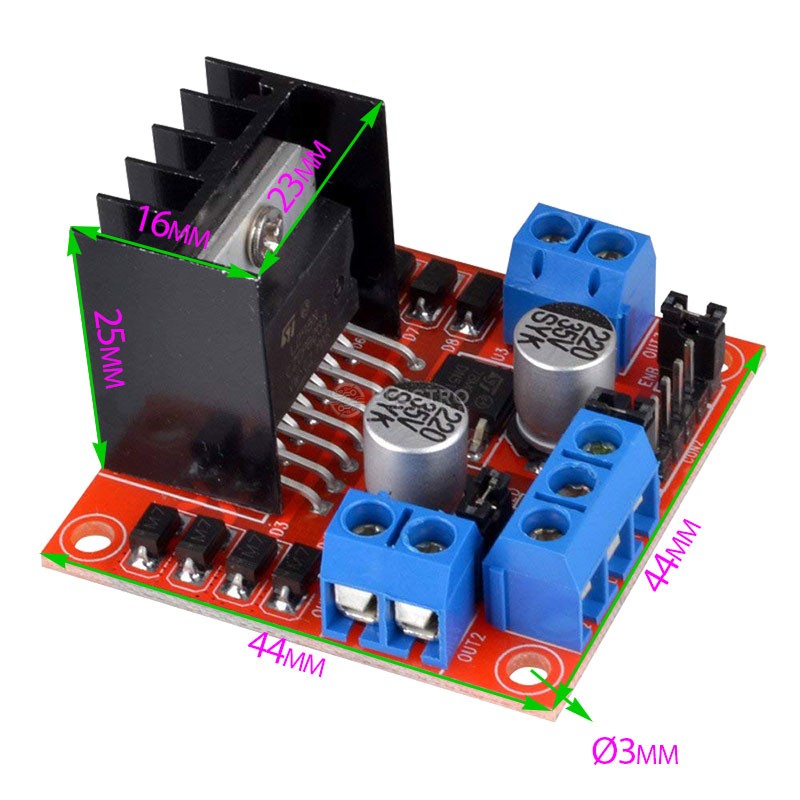 Módulo Controlador De Motor Puente H Doble Canal 50A Para Robot Arduino Chasis Servo
