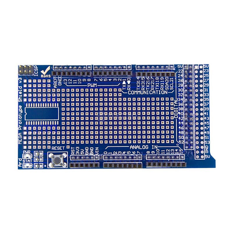 Shield MEGA 170p Protoboard para Arduino prototipo v.5