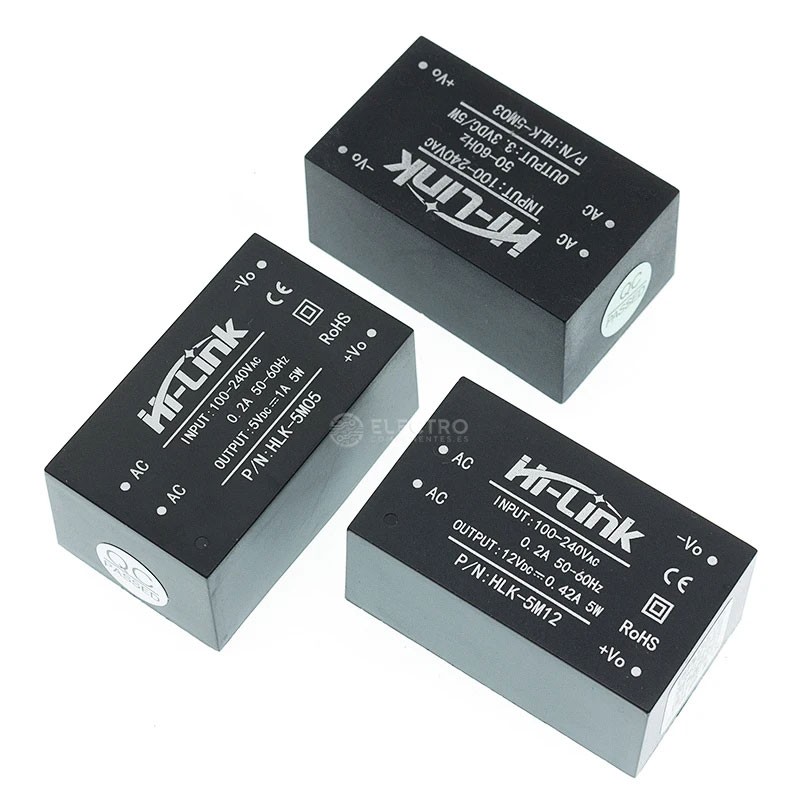 Mini fuente AC DC Transformador 12v 0,42A 5w 420mA HLK-5M12 220v ...
