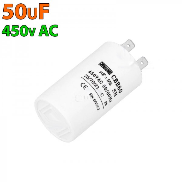 Condensador De Arranque CBB60 1uF 474/500V – 10 Años Garantía, Para Motores Y Electrodomésticos, Fácil Instalación