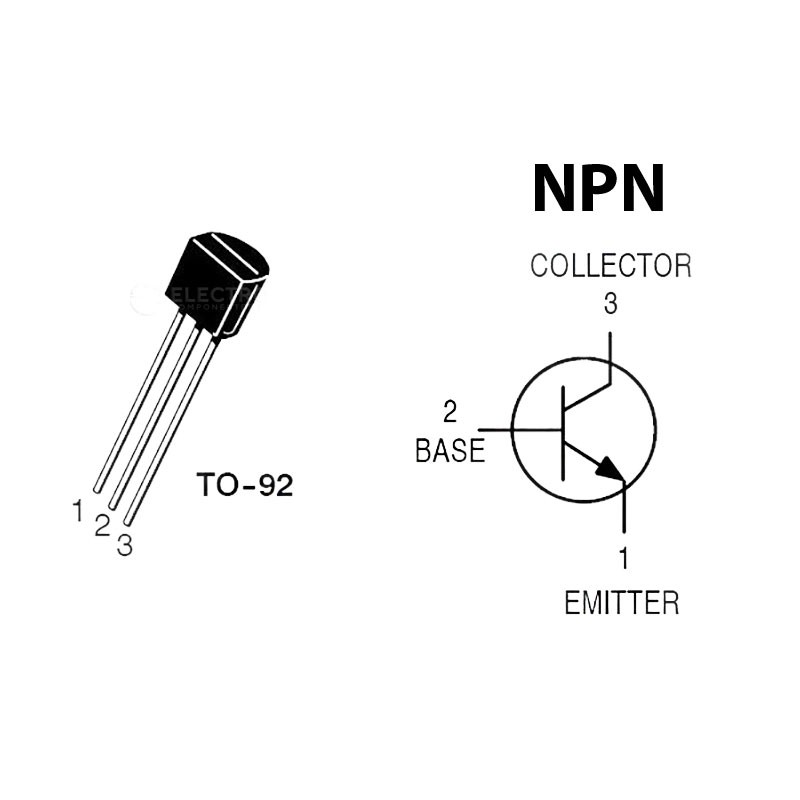 Transistor BC548 NPN 30v 300MHz 100mA 500mW 110800 hFE